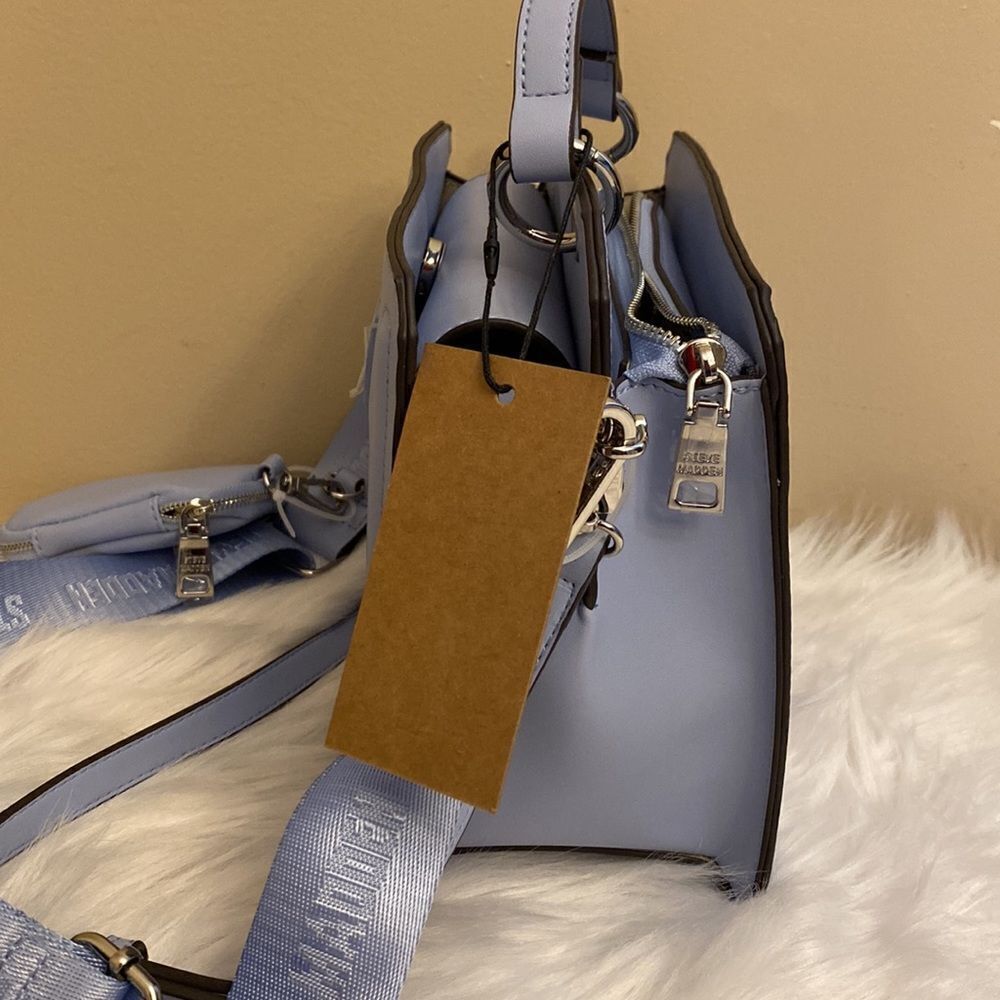 NWT Steve Madden (Bevelyn) Crossbody Bag w/Airpod Pouch - Blue Glaze - New Color - Picture 11 of 14